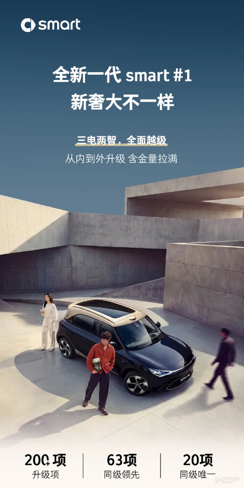 全新smart精灵1将于8月6日上市800V平台+城区NOA(图2)