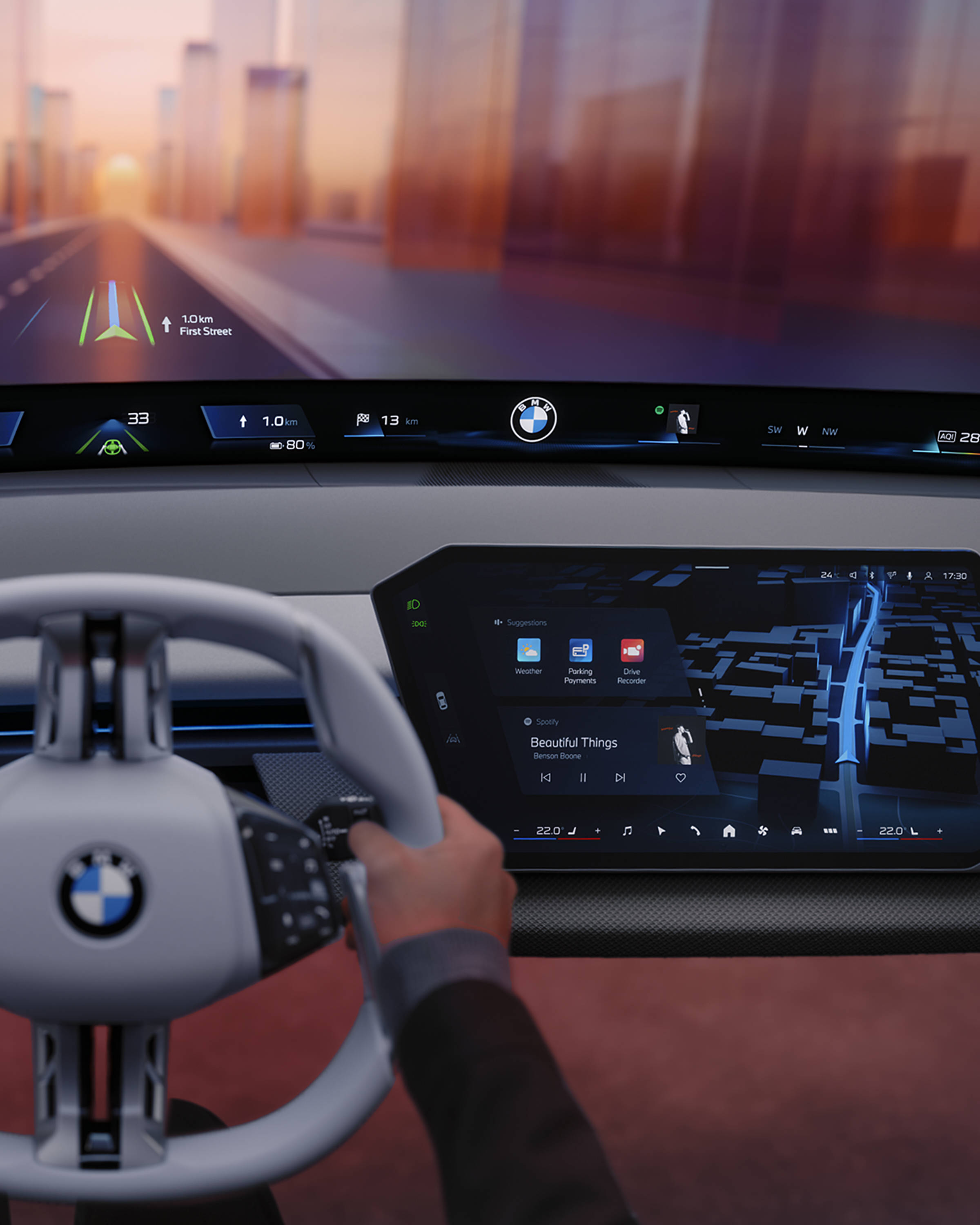 宝马2025年首推全景iDrive视平线全景显示技术引领智能座舱新风尚(图4)