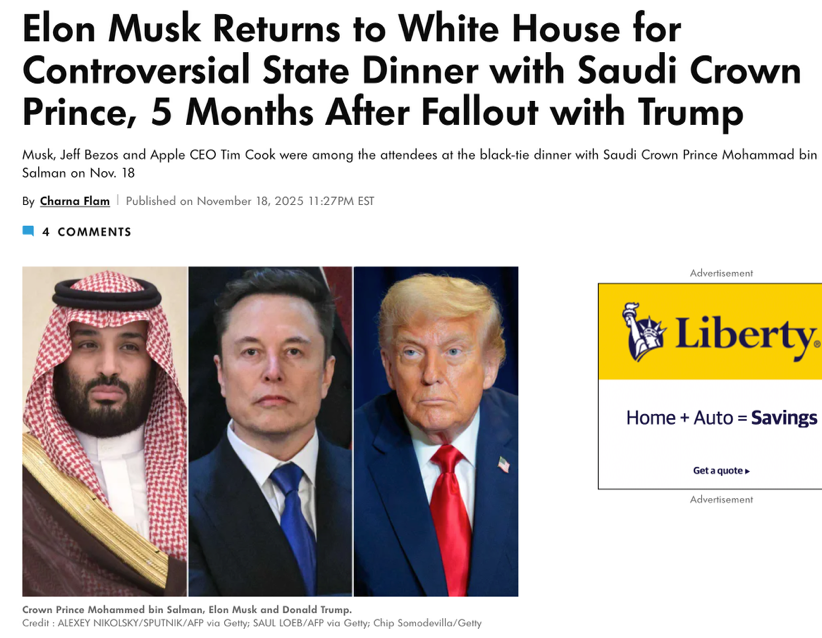 北美观察丨马斯克重返白宫：“和好”却非“如初” 一切服从AI权力大局(图1)